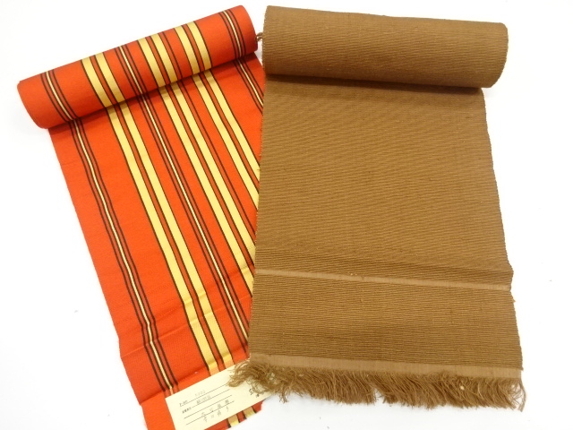 アンティーク　帯地反物2本セット